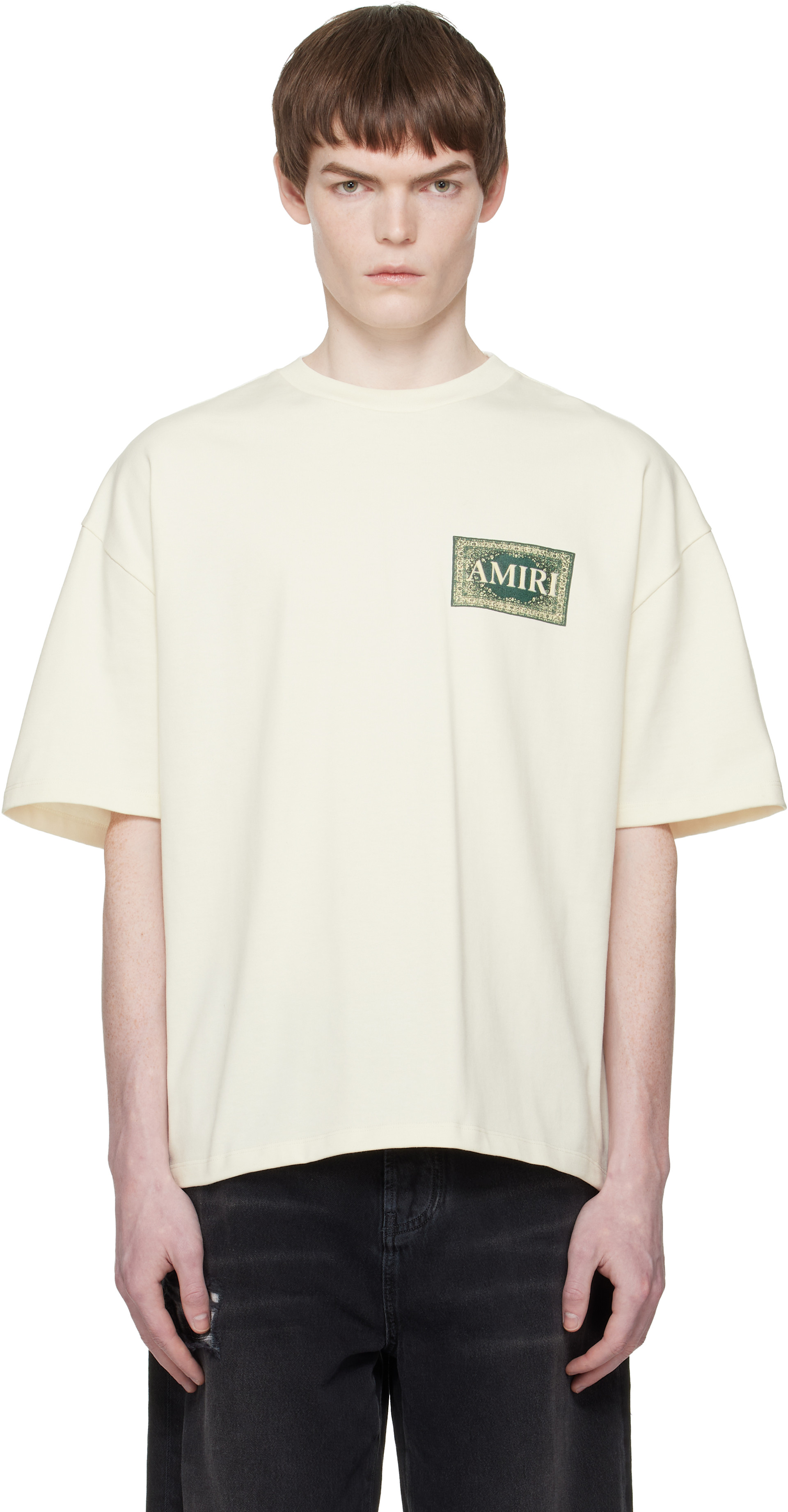 AMIRI: White Bandana Oversized T-shirt | SSENSE