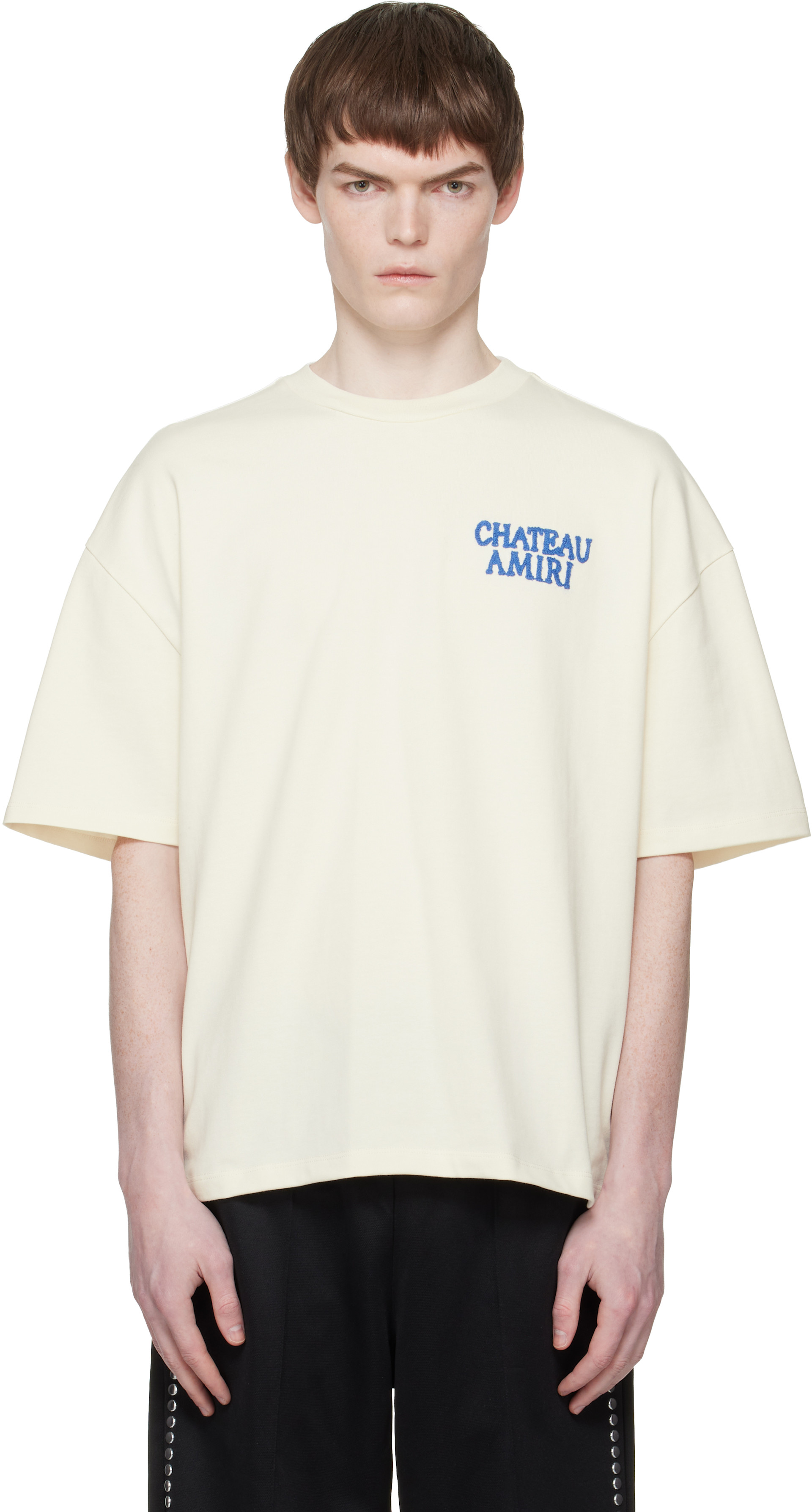 AMIRI: ホワイト 'Chateau Amiri' オーバーサイズ Tシャツ | SSENSE 日本