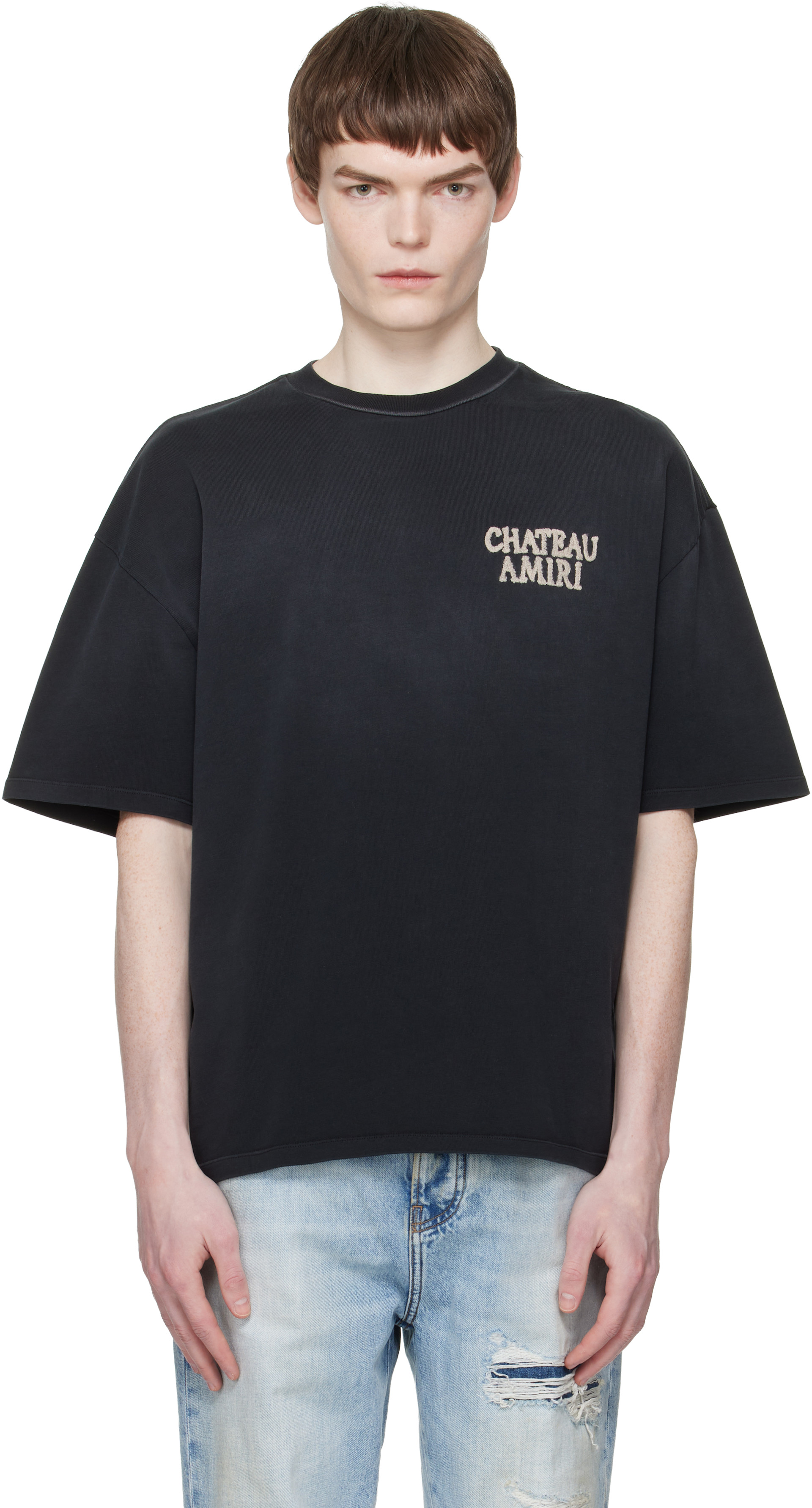 AMIRI: ブラック 'Chateau Amiri' オーバーサイズ Tシャツ | SSENSE 日本