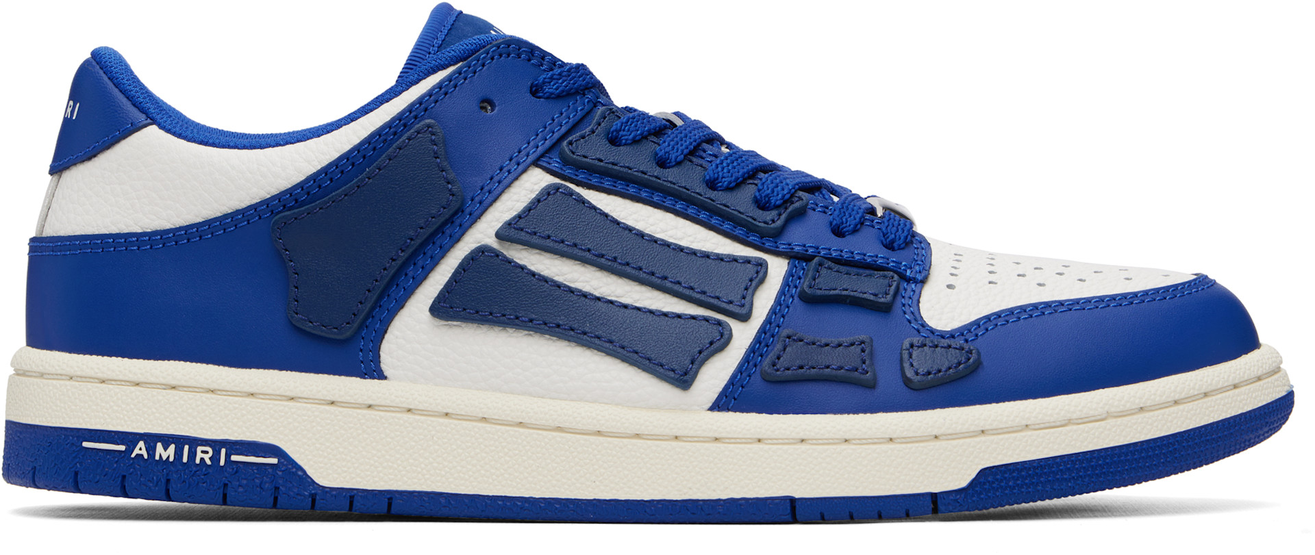 AMIRI: Navy & White Skel Top Low Sneakers | SSENSE