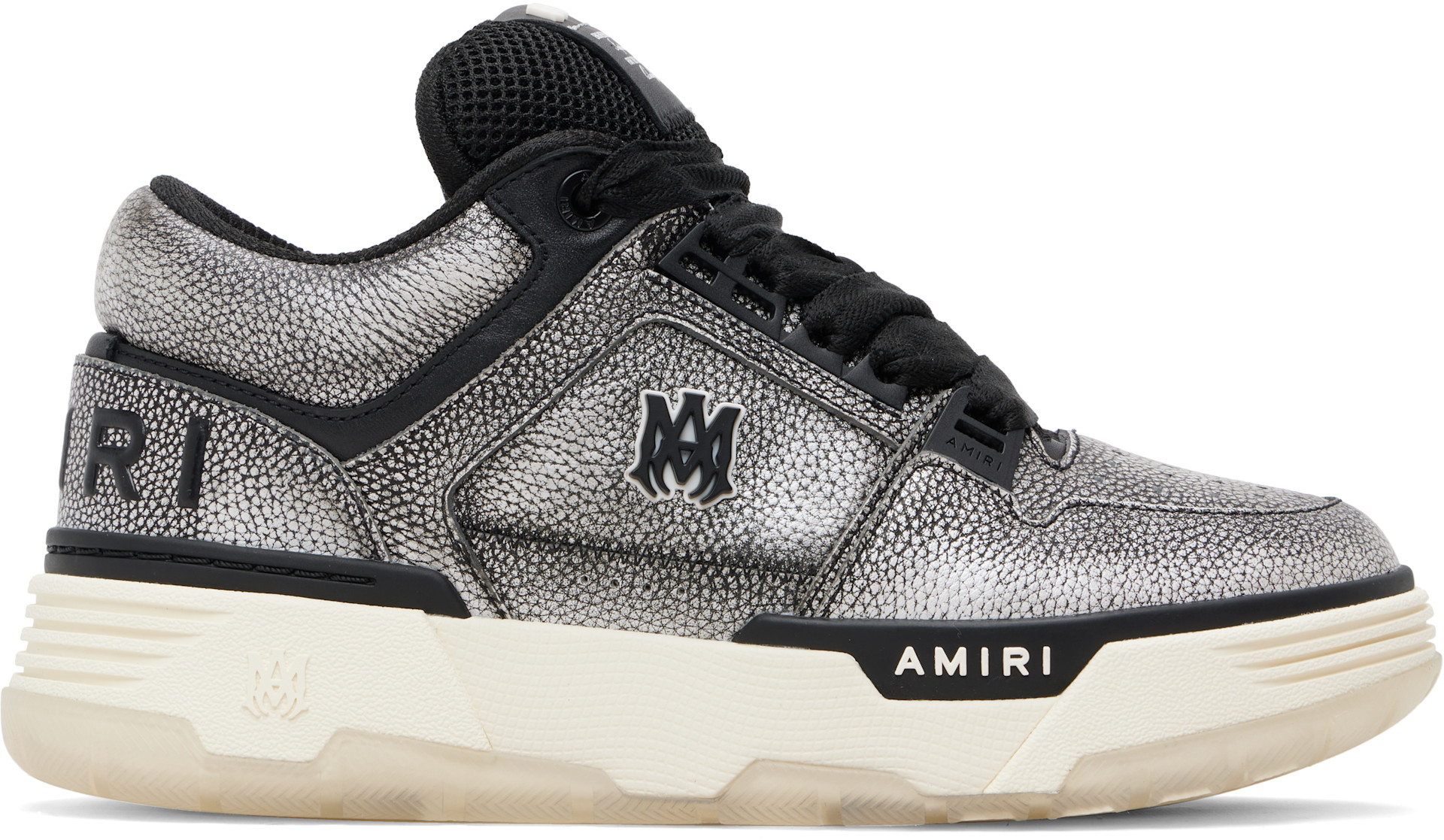 AMIRI: Black Pebbled MA-1 Sneakers | SSENSE