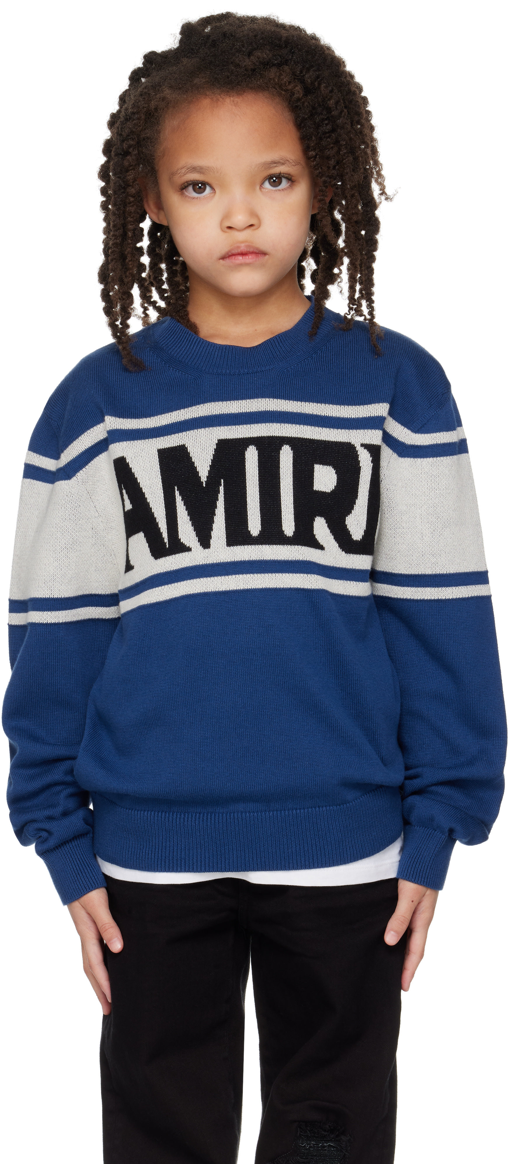 AMIRI: Kids Navy 'AMIRI' Sport Sweater | SSENSE