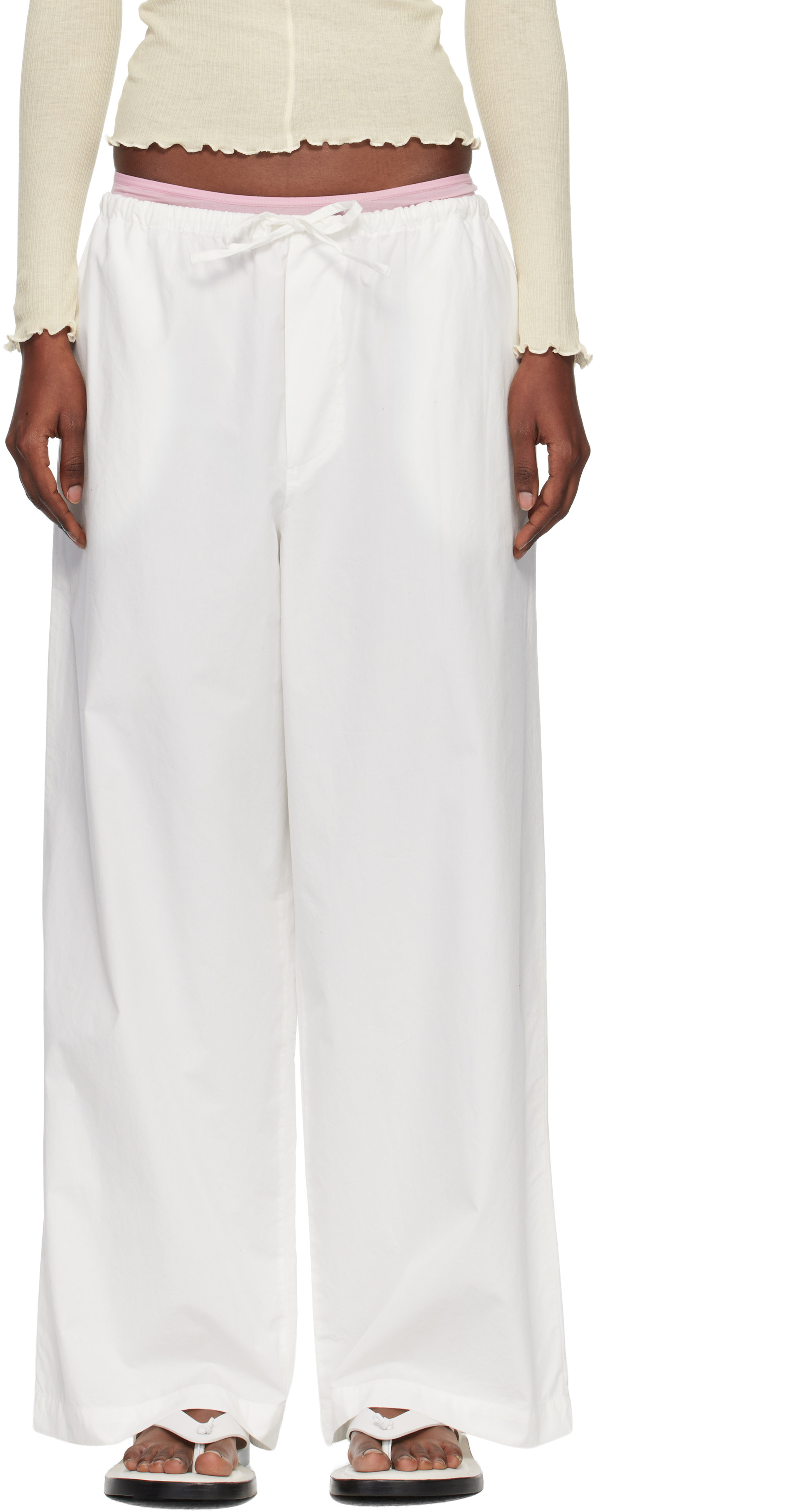Baserange: White Kolla Lounge Pants | SSENSE