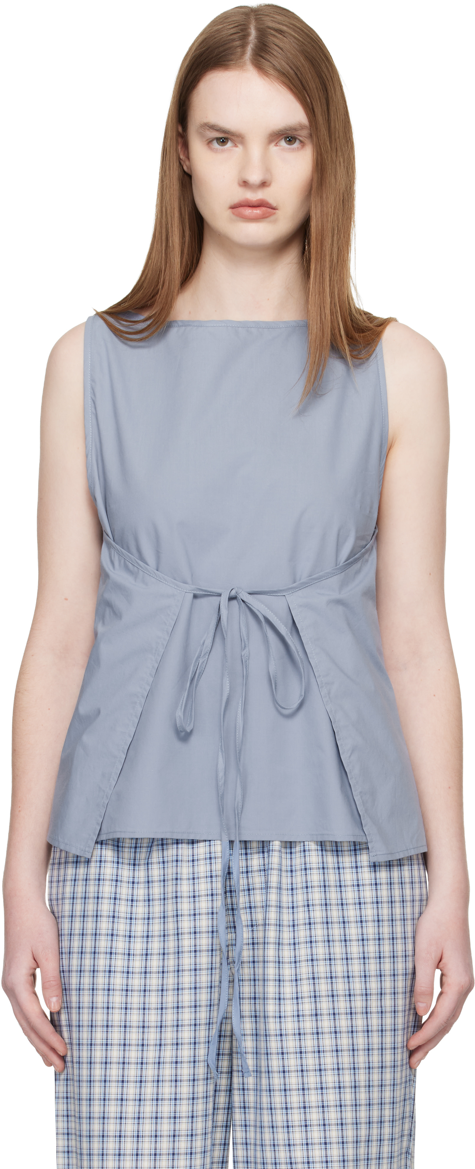Baserange: Blue Decti Tank Top | SSENSE
