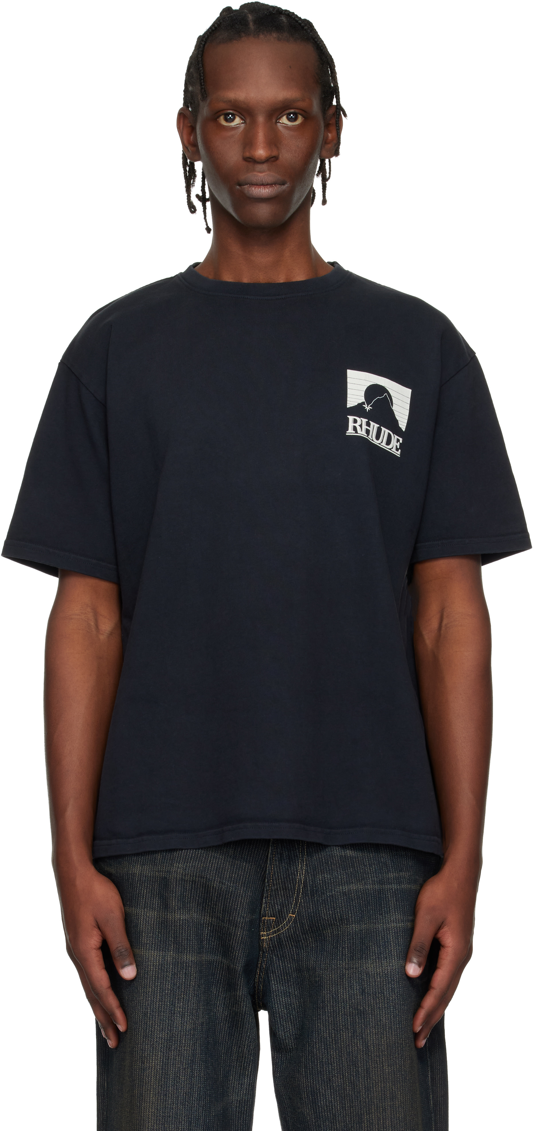 Rhude: Black Moonlight Pack T-shirt | SSENSE