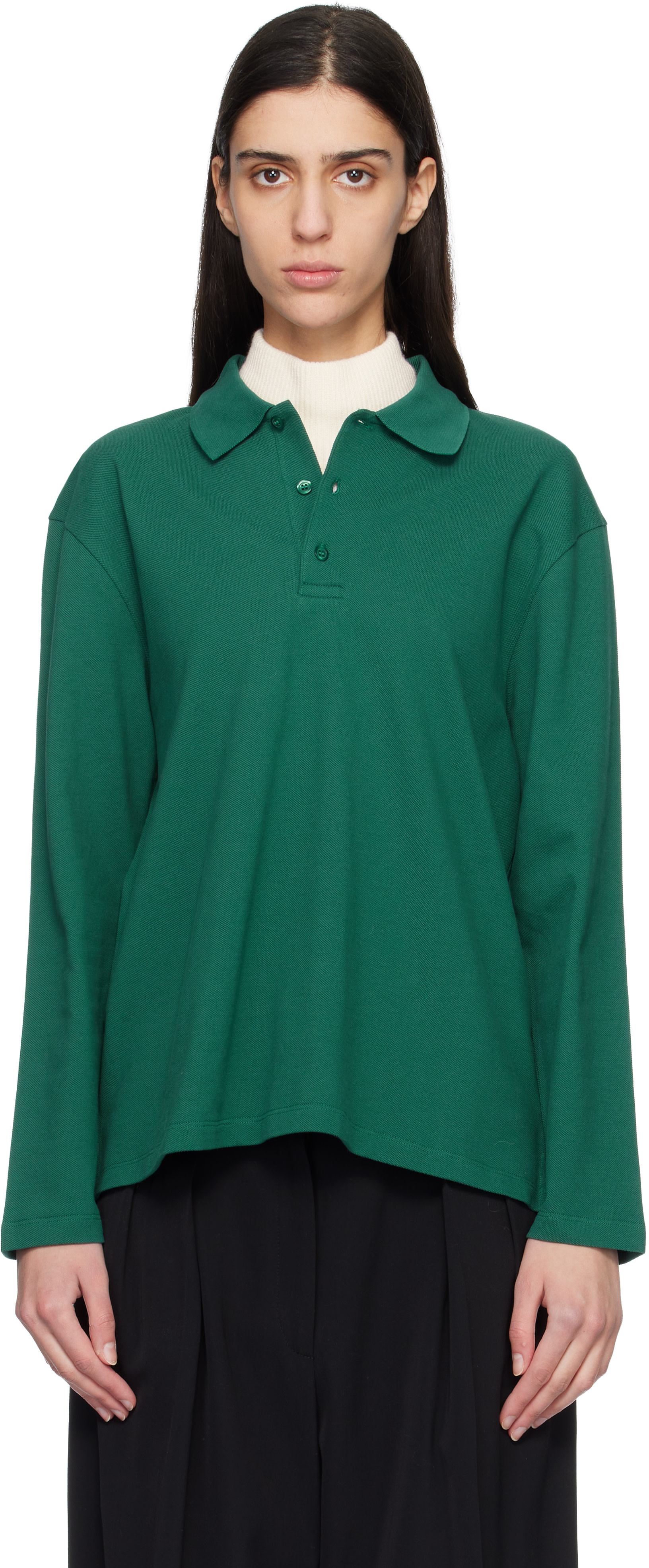 FLORE FLORE: Green Diana Polo | SSENSE