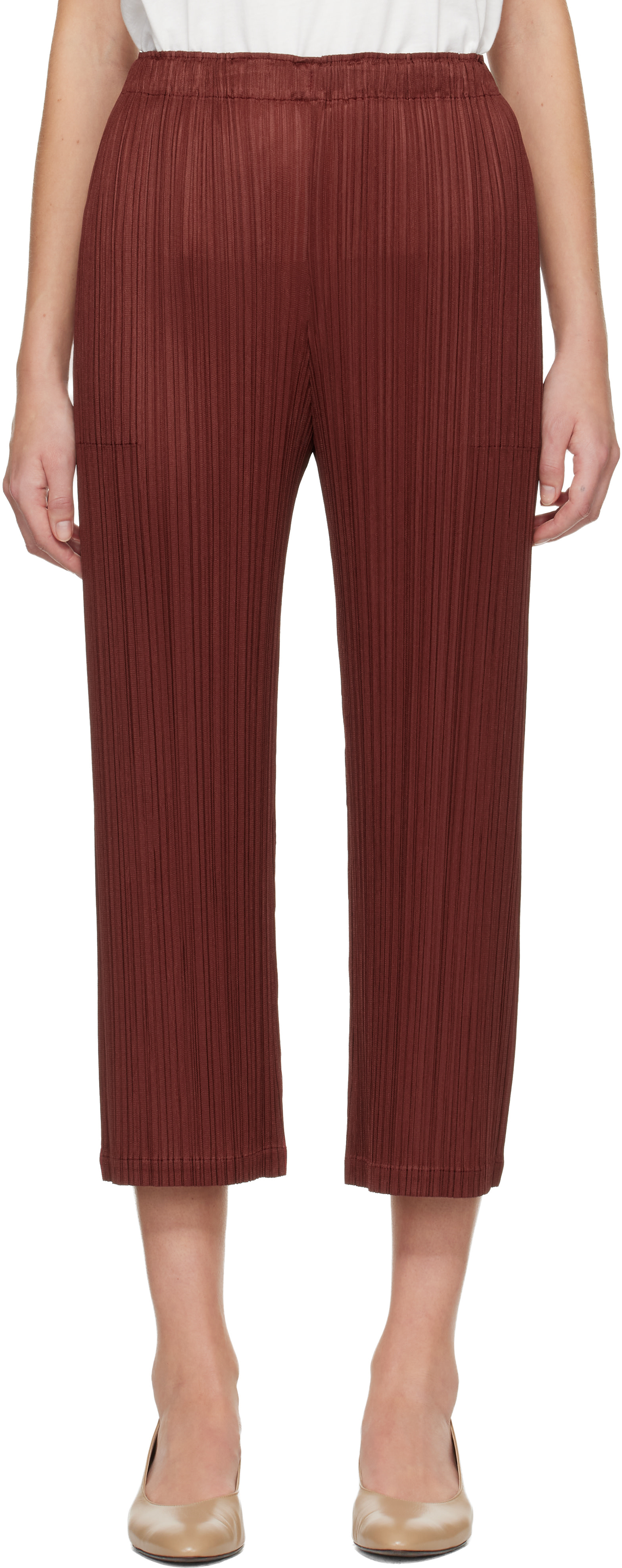 PLEATS PLEASE ISSEY MIYAKE: Burgundy Monthly Colors October