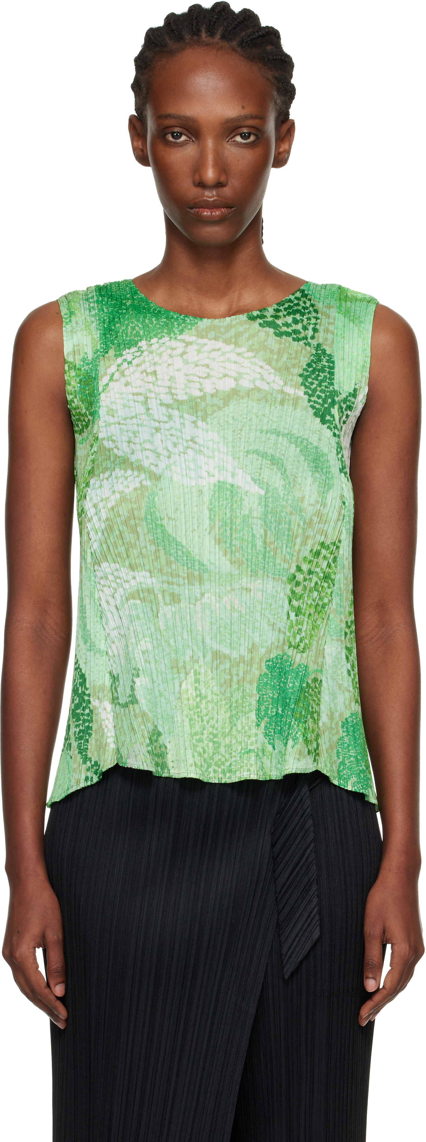 PLEATS PLEASE 赤 プリント タンクトップ　ベスト NEW COLORFUL BASICS 4 – ISSEY MIYAKE ONLINE STORE