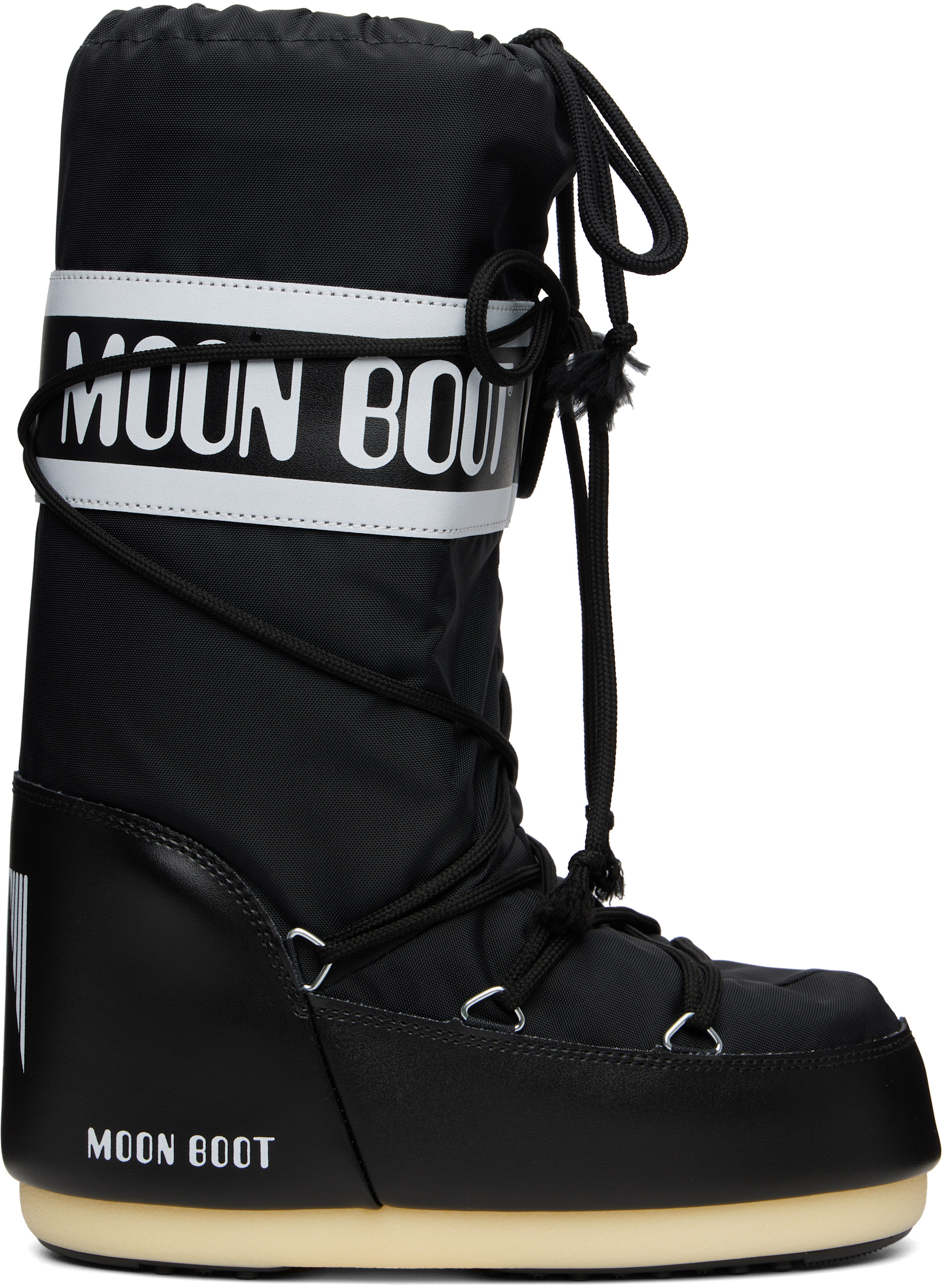 Moon Boot ロングブーツ Moon Boot: Black Icon Nylon Boots | SSENSE