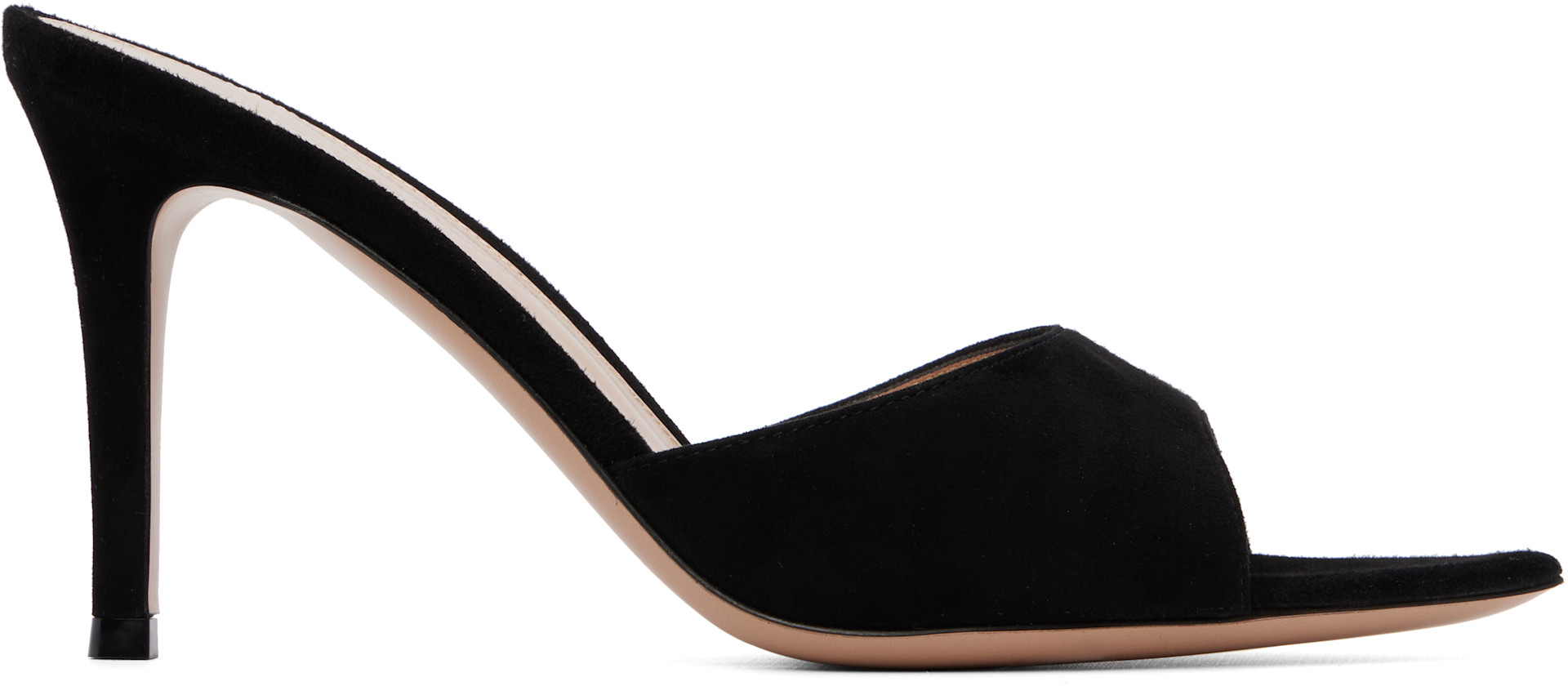 Gianvito Rossi: Black Elle 85 Heeled Sandals | SSENSE