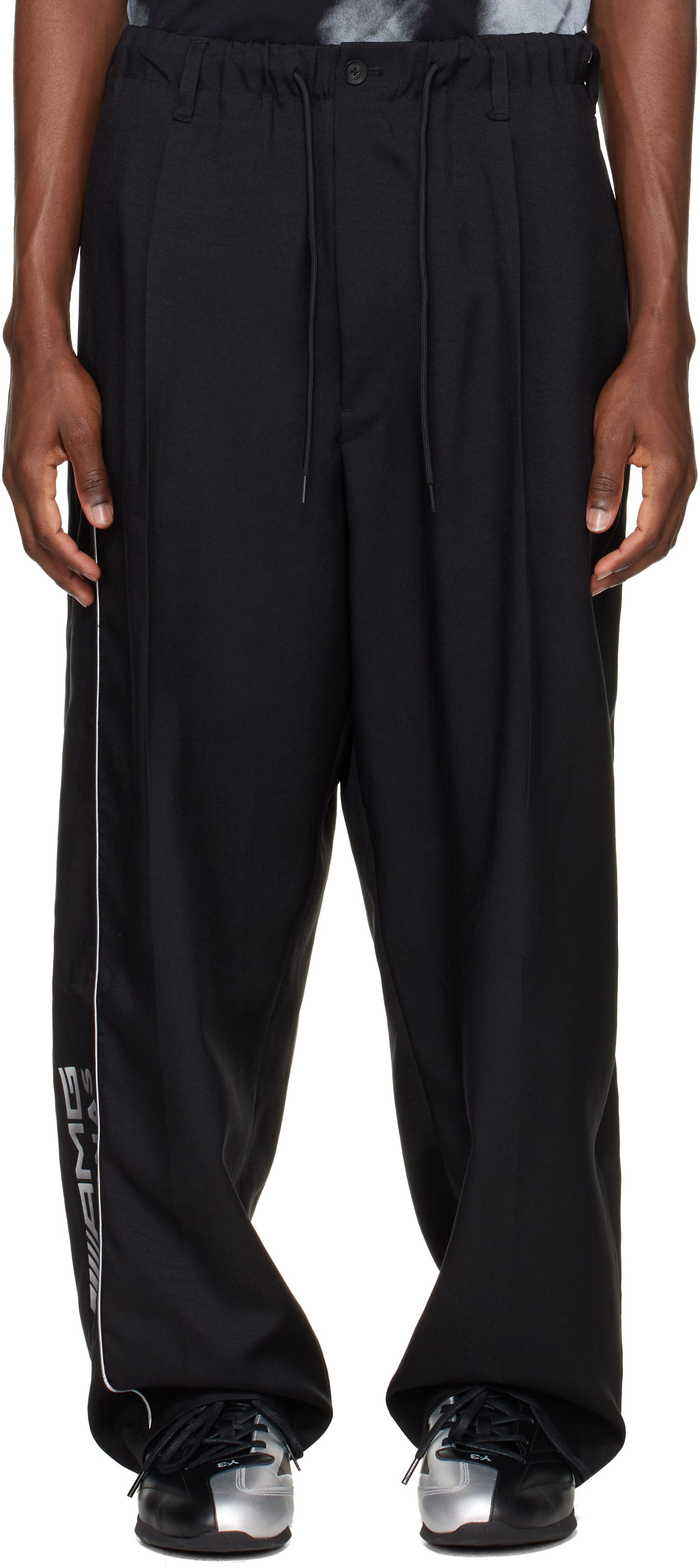 【新品・未使用】Y-3 Mercedes AMG F1 Track Pants Y-3: Black Mercedes-AMG F1 Edition Track Pants | SSENSE
