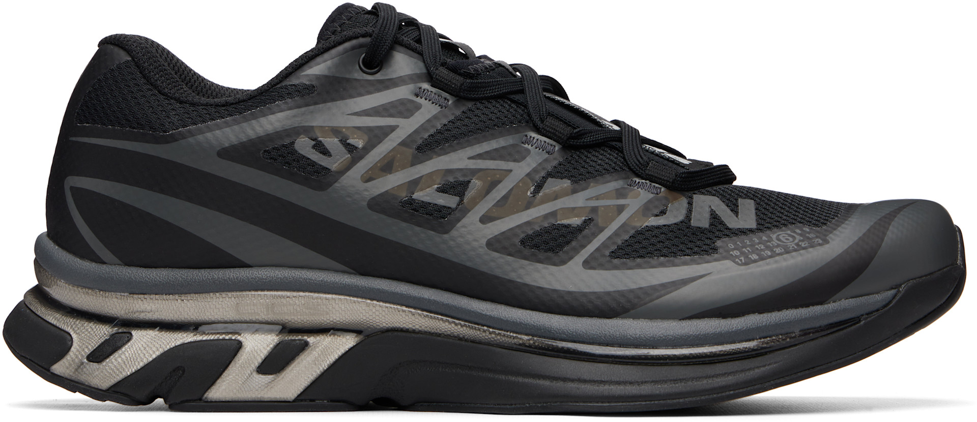 MM6 Maison Margiela: ブラック Salomonエディション XT スニーカー