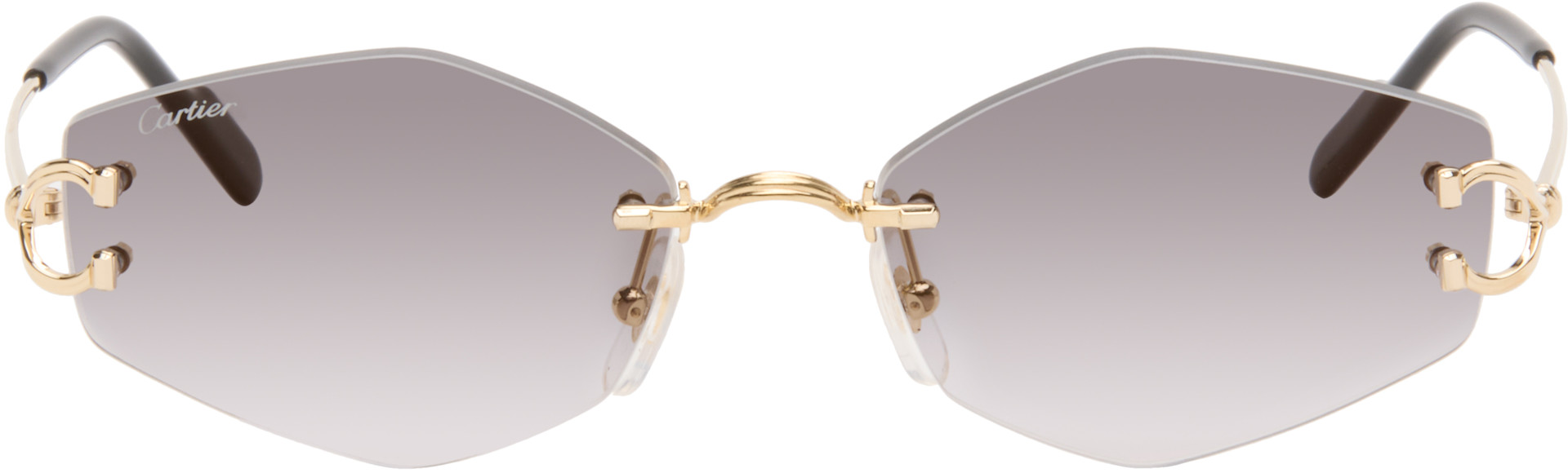 Cartier: ゴールド Classic C Motif サングラス | SSENSE 日本