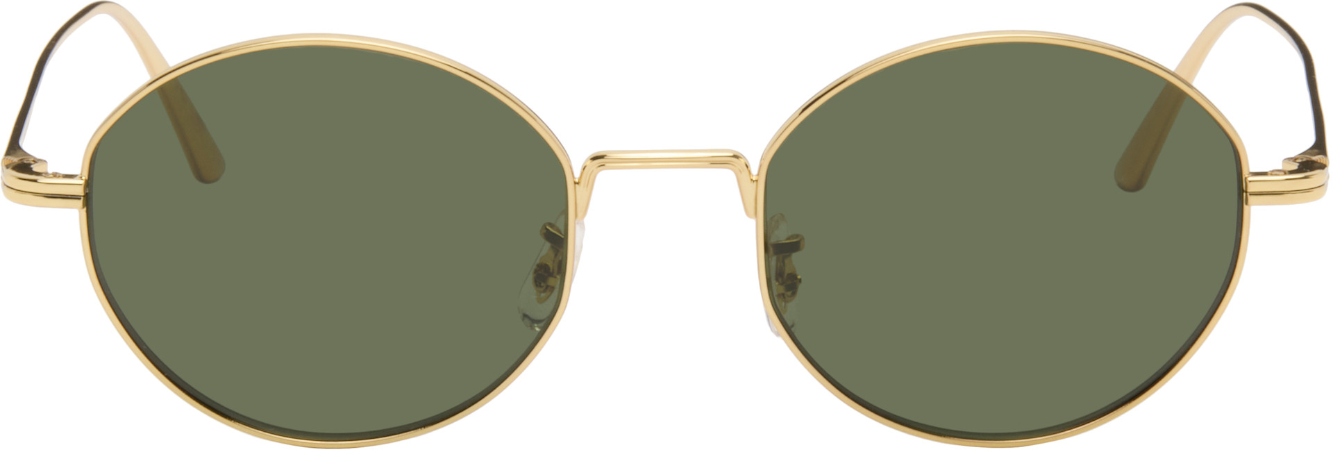 KHAITE: Gold Oliver Peoples Edition 1998C Sunglasses | SSENSE