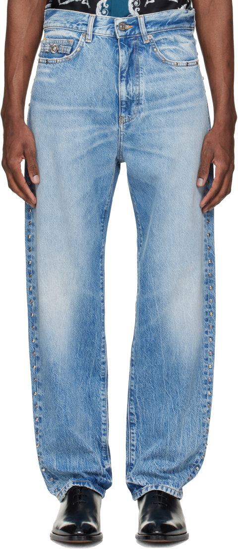 Blue Studded Jeans
