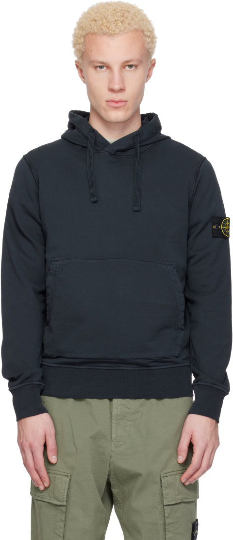Navy 6100062 Organic Cotton Fleece Hoodie