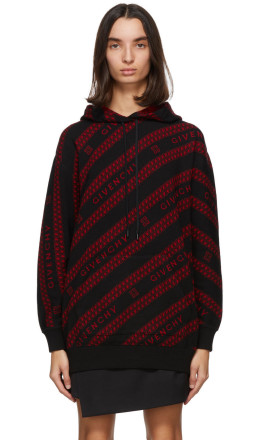 Givenchy - Black Red Chain Hoodie