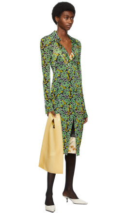 Kwaidan Editions - SSENSE Exclusive Black & Green Button Down Dress