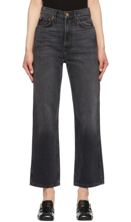 B Sides - Black Plein Relaxed Straight Jeans