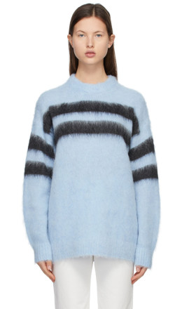 Acne Studios - Blue & Black Alpaca Striped Sweater