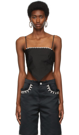 AREA - Black Handkerchief Bandeau Top