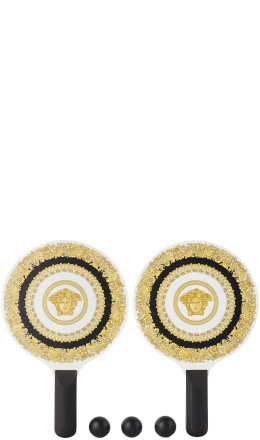 Versace - Black & Gold Medusa Paddle Ball Set