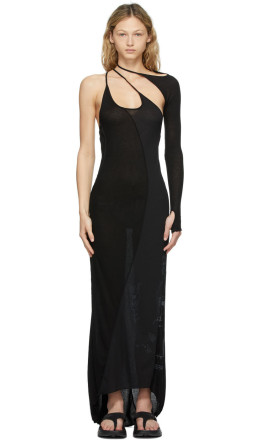 Hyein Seo - Black Single-Sleeve Dress