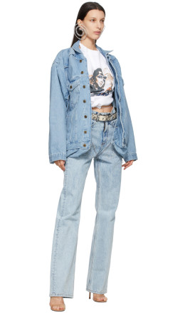 Y/Project - Ssense Exclusive Blue Denim Pop Up Jacket
