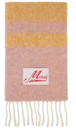 Marni - Pink & Orange Striped Scarf