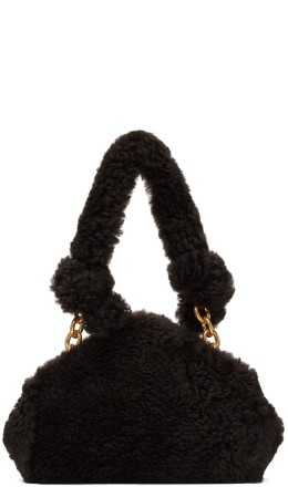 Bottega Veneta - Brown Shearling Tip Clutch