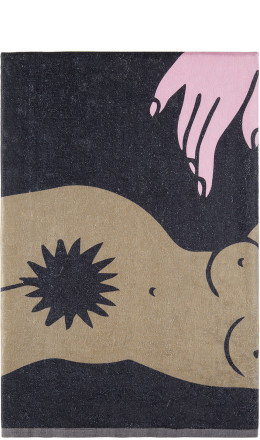 Carne Bollente - Ssense Exclusive Black Graphic Towel