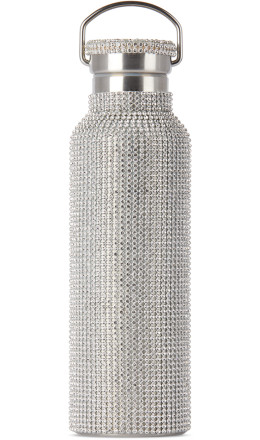 Collina Strada - SSENSE Exclusive Silver Rhinestone Water Bottle