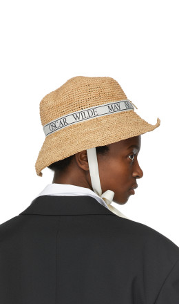 JW Anderson - Tan Oscar Wilde Asymmetric Bucket Hat