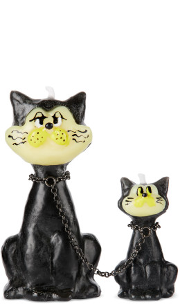 Olga Goose Candle - Black And Yellow Thief Cats Candle Set