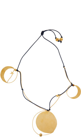 Loewe - Navy & Gold Paula's Ibiza XL Ellipse Necklace