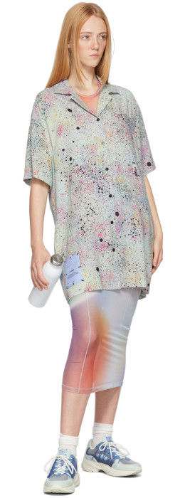 MCQ - Green Light Speckle Classic Shirt Dress