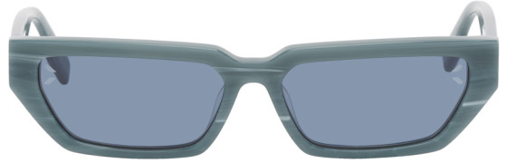 MCQ - Blue Straight Top Cat Eye Sunglasses