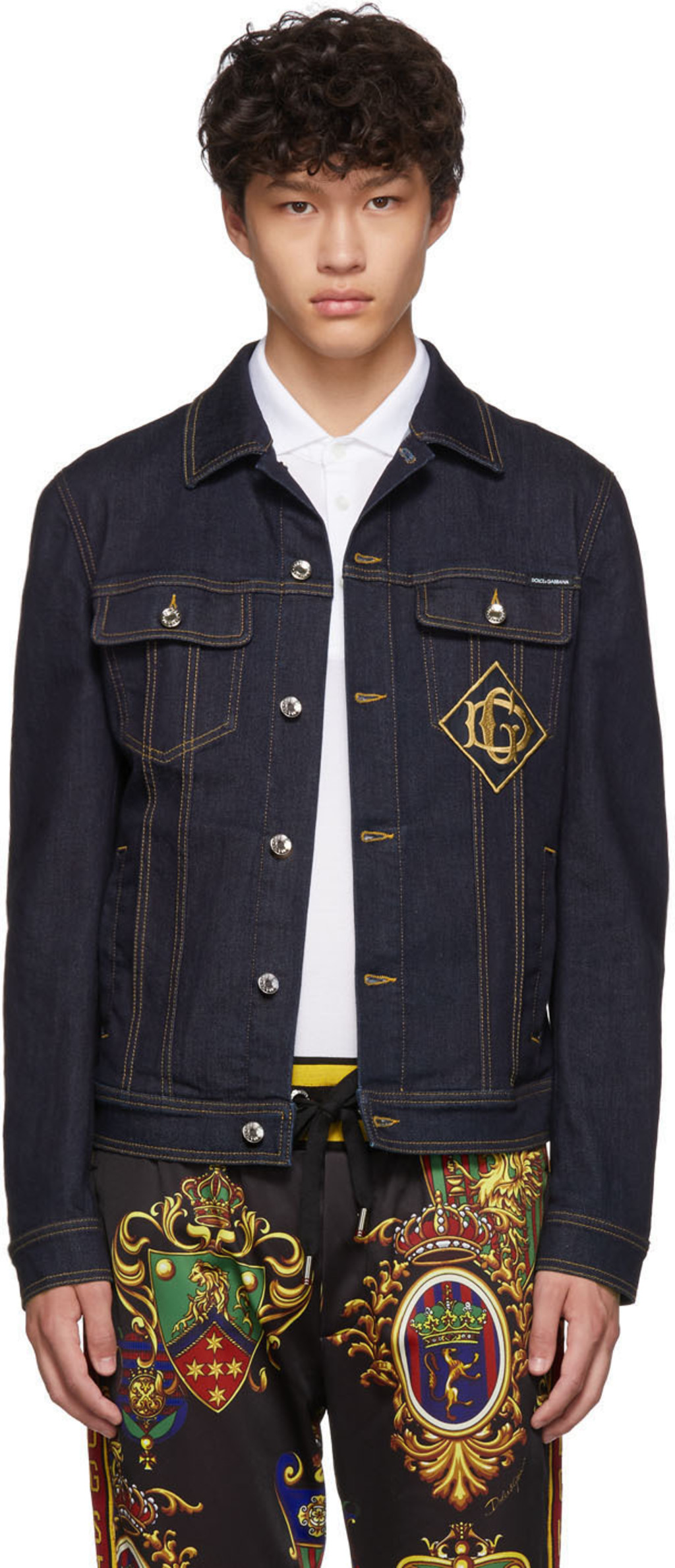 Blue Denim Dg Logo Jacket