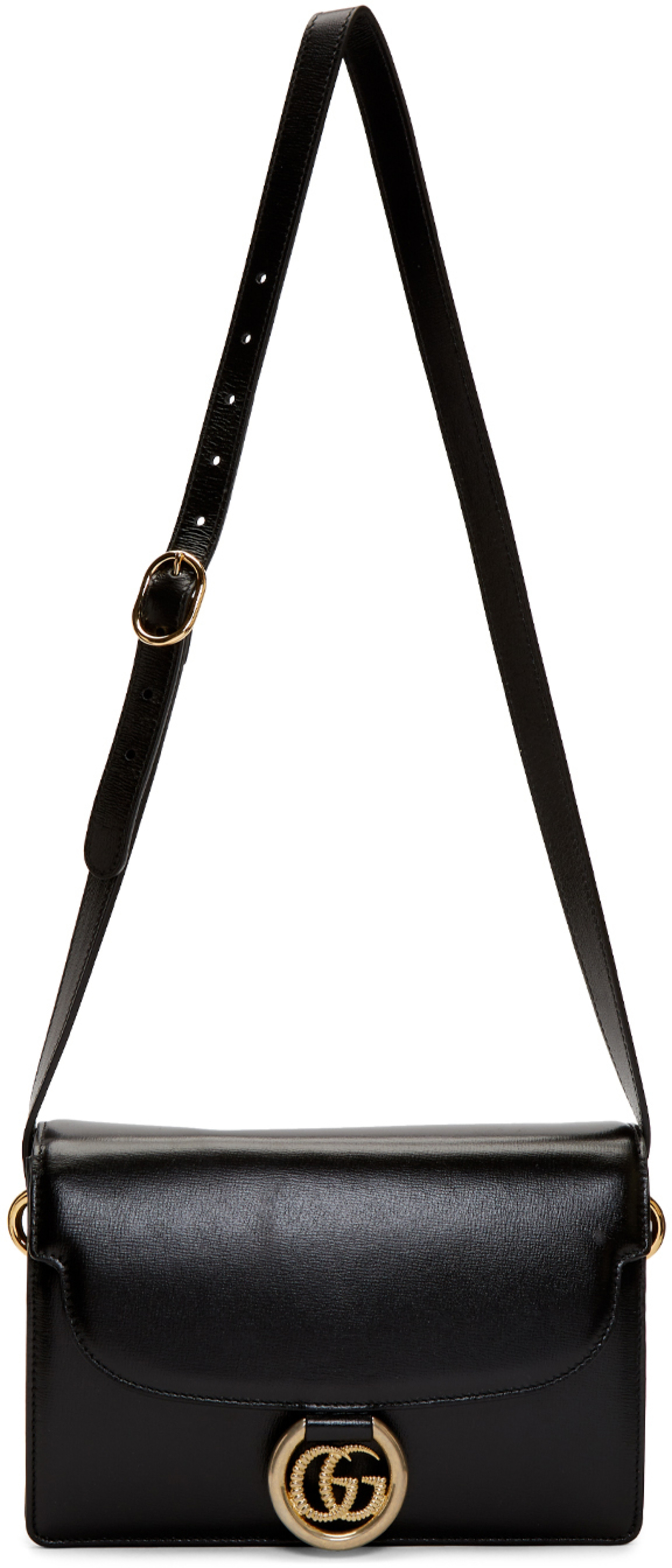 Black Small Gg Ring Shoulder Bag