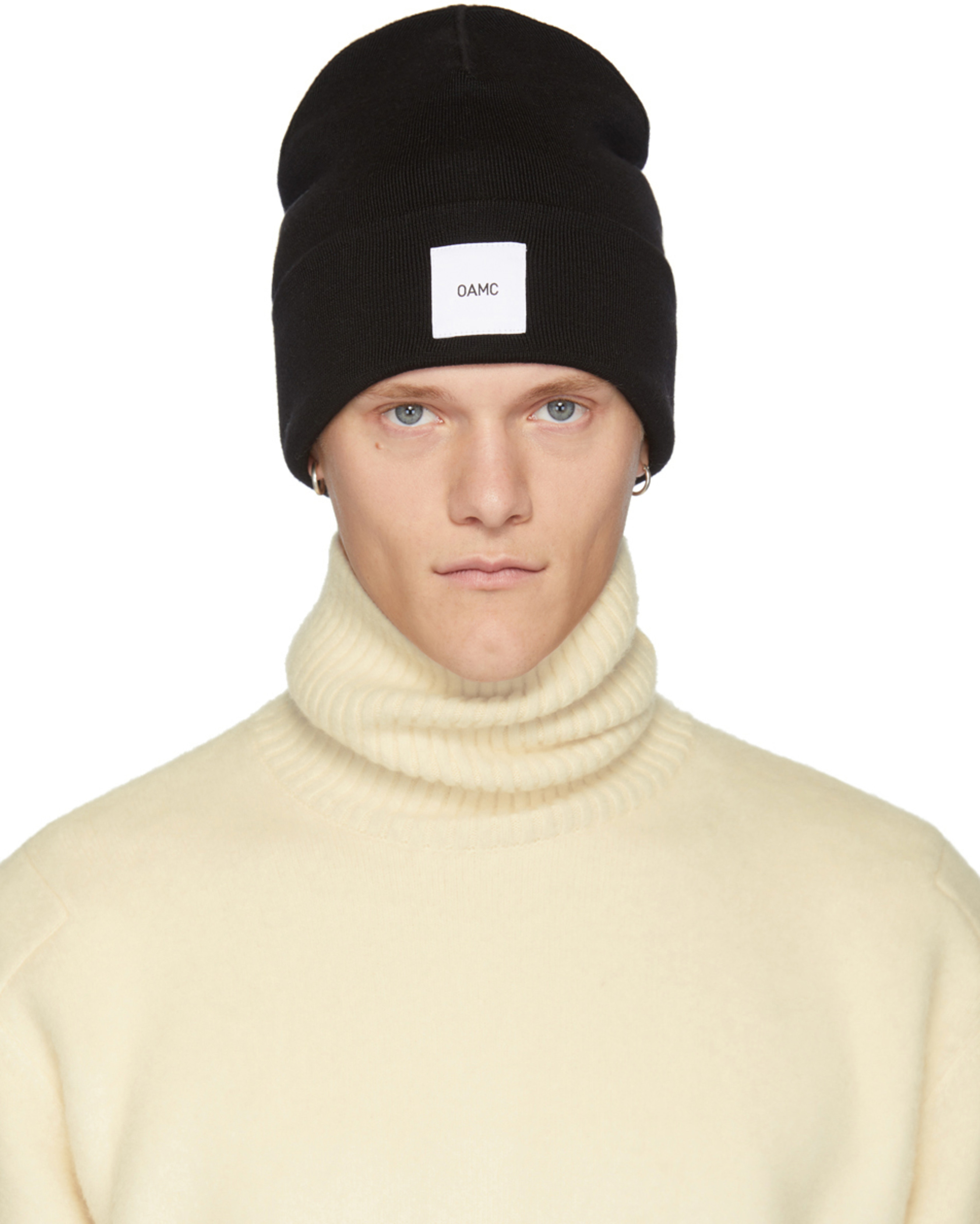 Mens Grey Moncler Beanie