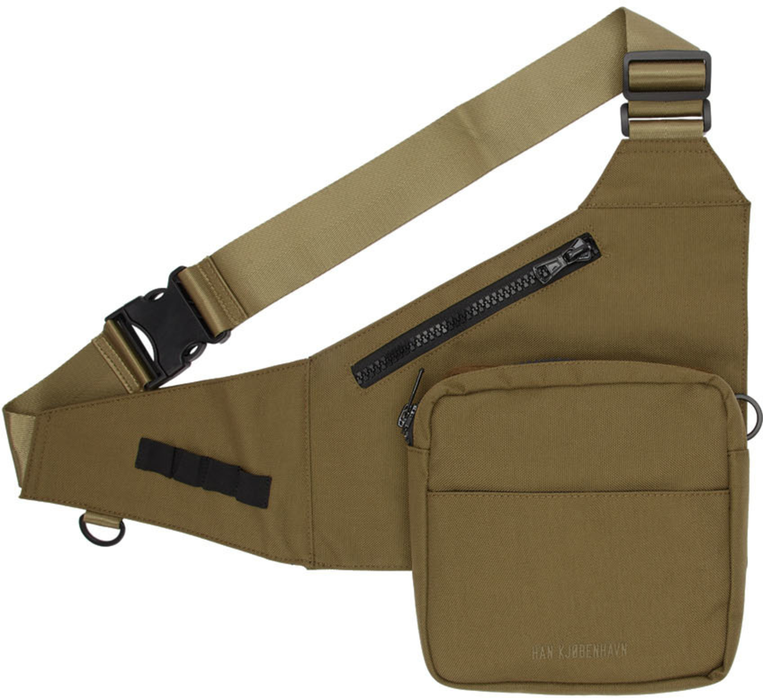 Brown Triangle Messenger Bag