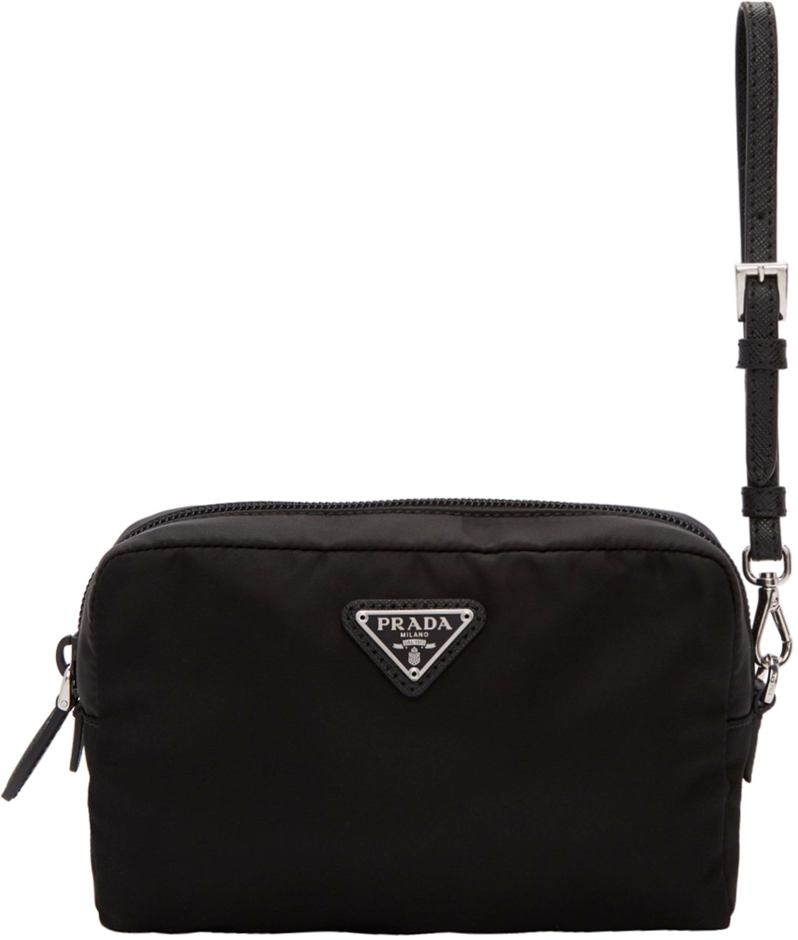 Black Nylon Wristlet Pouch
