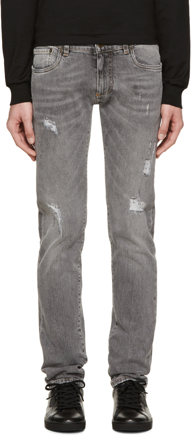 Dolce & Gabbana: Grey Slim Jeans | SSENSE