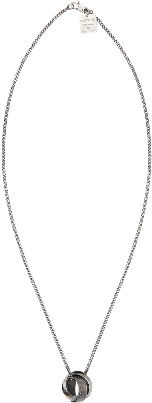 Goti: Silver Intertwined Necklace | SSENSE Canada