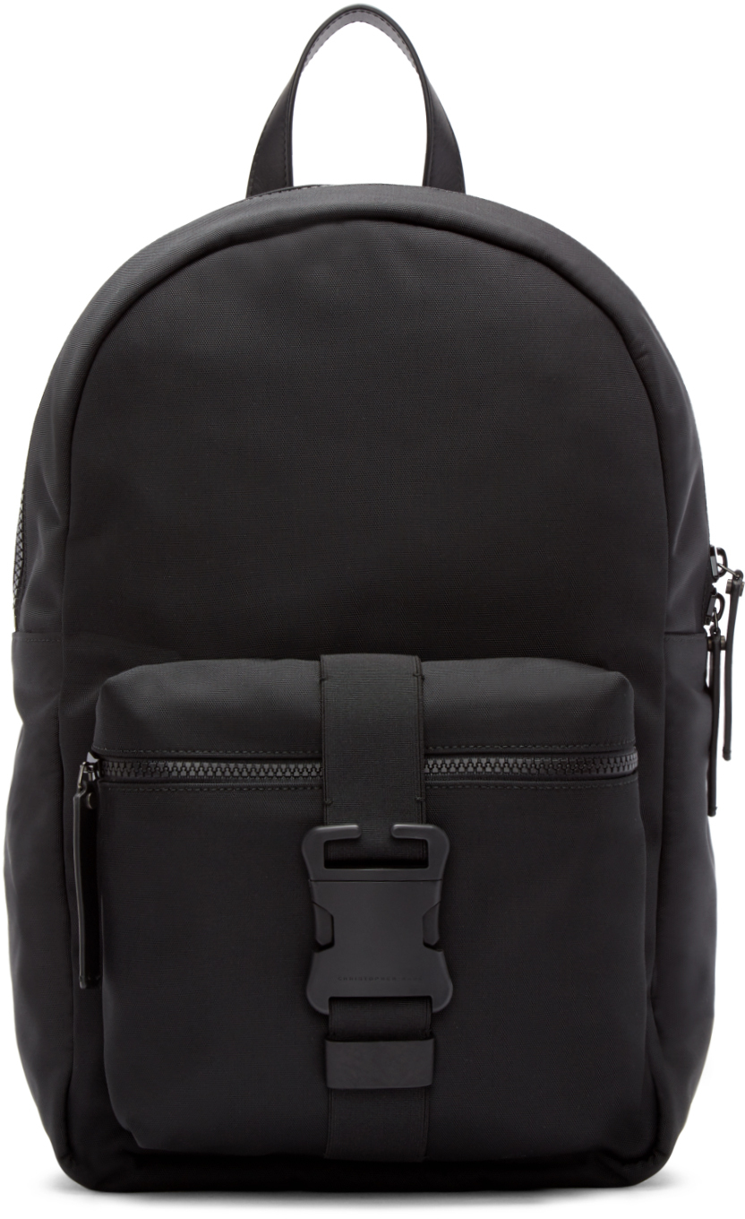 Christopher Kane: Black Nylon Buckle Backpack | SSENSE