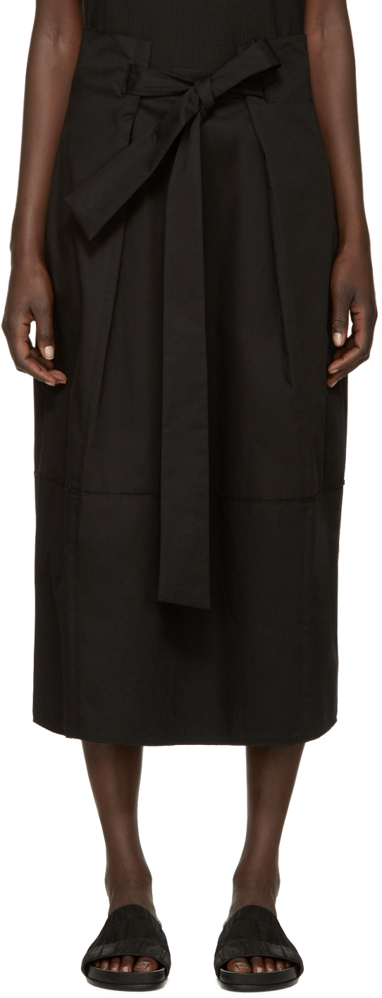 Damir Doma: Black Tie Waist Skirt | SSENSE