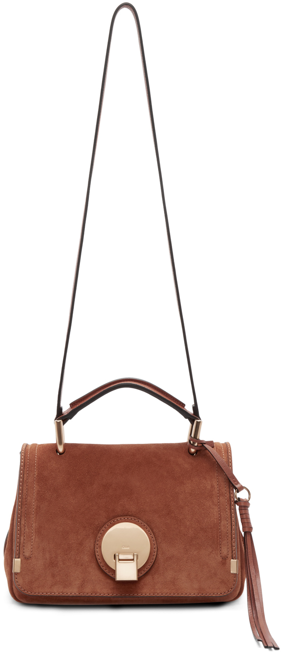 Chloé: Brown Suede Small Indy Bag | SSENSE