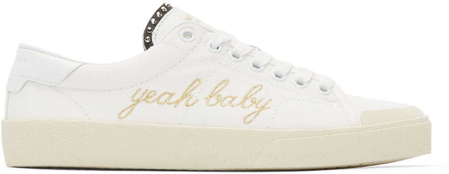 Saint Laurent: Off-White Surf Court Classic 'Yeah Baby' SL/37 Sneakers ...