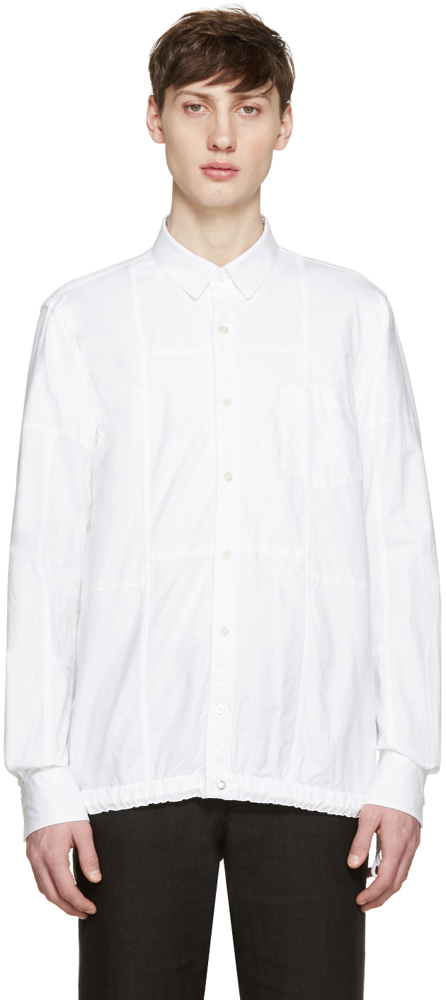 sacai: White Drawstring Shirt | SSENSE