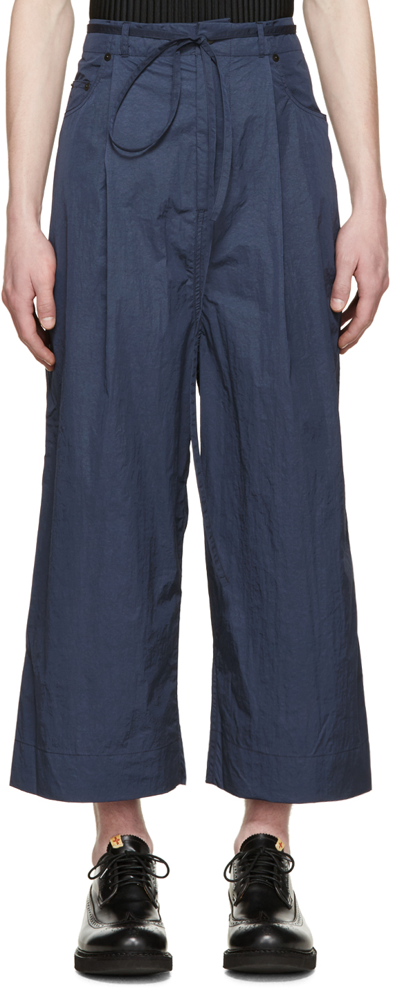 Craig Green: Navy Nylon Workwear Trousers | SSENSE